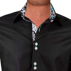 Mens Black Designer Dress Shirts