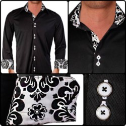 Black-with-White-Cuffs-Dress-Shirts