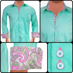 Light-Green-with-Pink-Paisley-Accent-Dress-Shirts