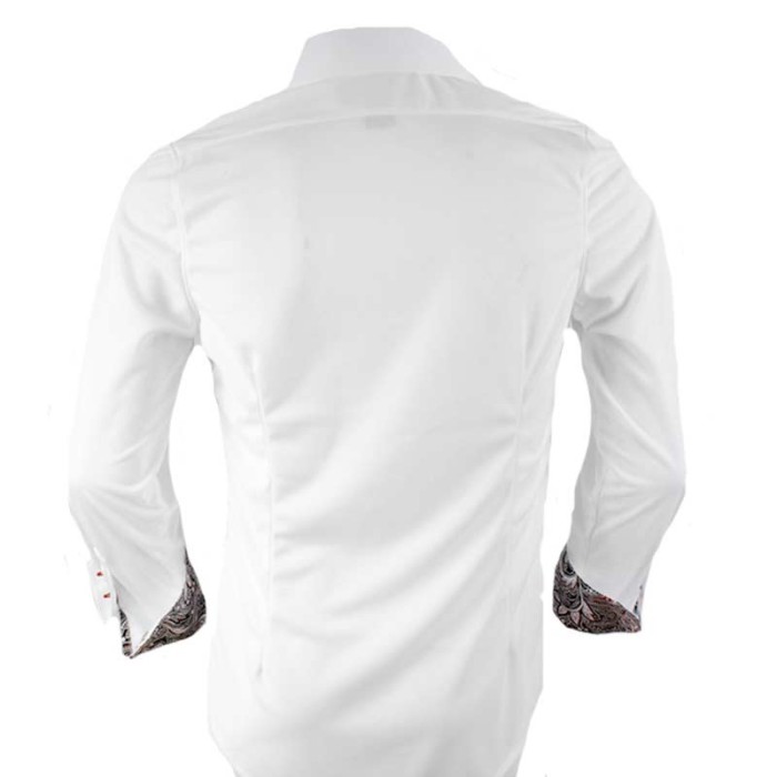 White-with-Black-Cuffs-Dress-Shirts