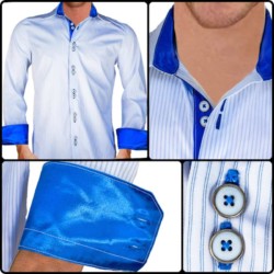 White-with-Blue-Cuffs-Dress-Shirts