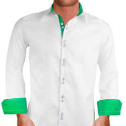 White-with-Green-Dress-Shirts