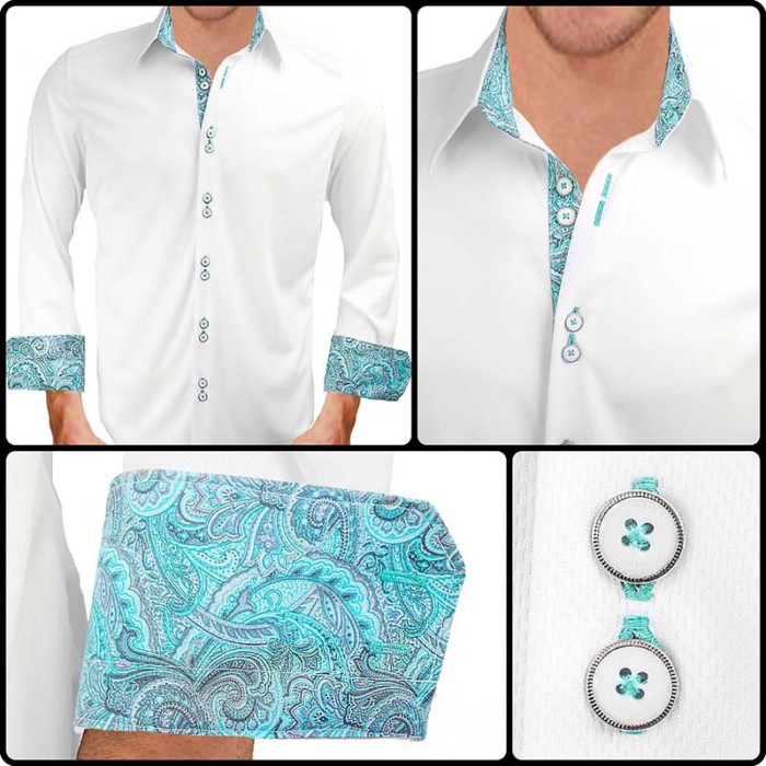 white-and-teal-dress-shirt