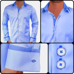 Light Blue French Cuff Dress Shirts