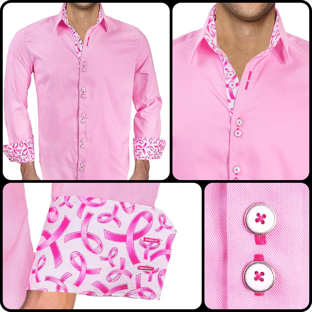 Pink Breast Cancer Awareness Dress Shirts