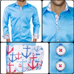 Mens-Dress-Shirts-with-Anchors-on-Cuffs