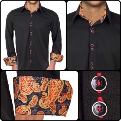 Black-with-Red-Paisley-Dress-Shirts
