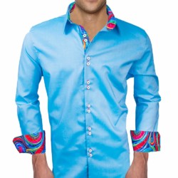Blue-Dress-Shirts-with-Contrast-Cuffs