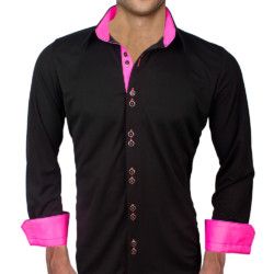 pink and black shirt mens