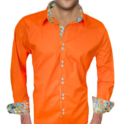 Orange-with-Bright-Color-Accent-Dress-Shirts