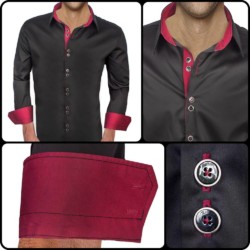 Black-Dress-Shirts-with-Maroon-Accent