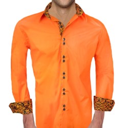 Orange-with-Black-Accent-Dress-Shirts