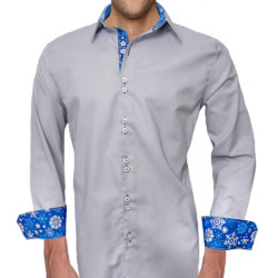 Snowflake-Accent-Mens-Dress-Shirts