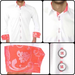 White-and-Coral-Accent-Dress-Shirts