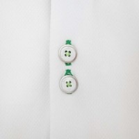 White with Green Accent Dress Shirts