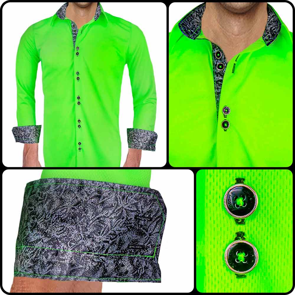 neon green shirt dress