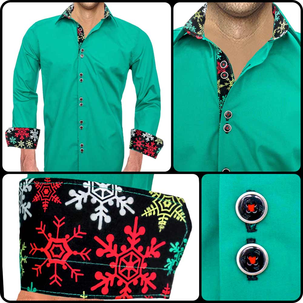 Green-Christmas-Casual-Shirts