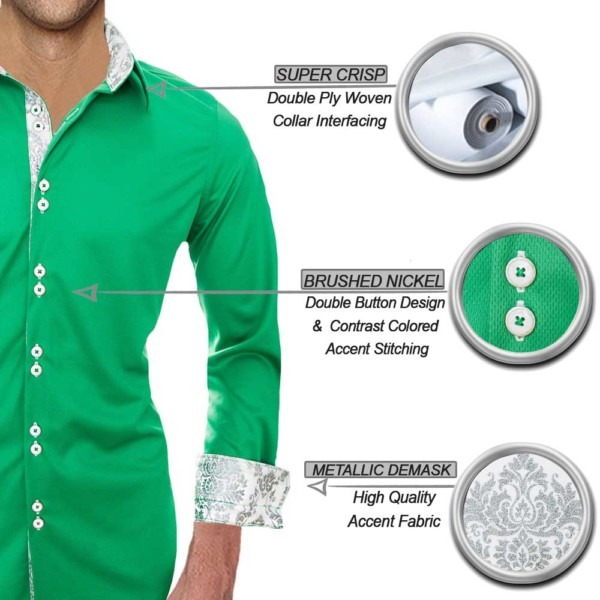 Green-with-white-dress-shirts