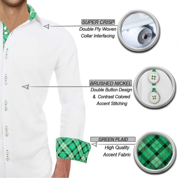 White-with-Green-plaid-dress-shirts White-with-Green-plaid-dress-shirts