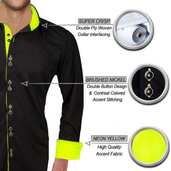black-with-neon-yellow-dress-shirts