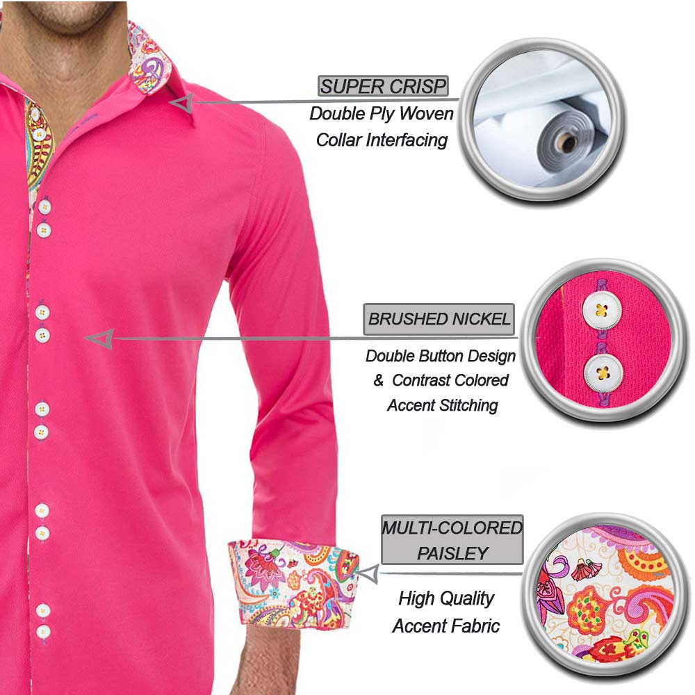 Bright-Pink-Casual-Shirts