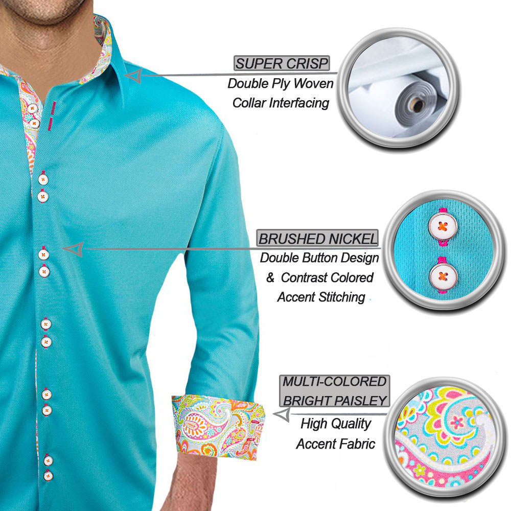 Bright Teal Casual Shirts
