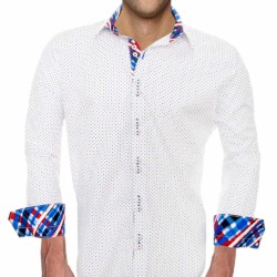 White-with-Red-and-Blue-Dress-Shirts