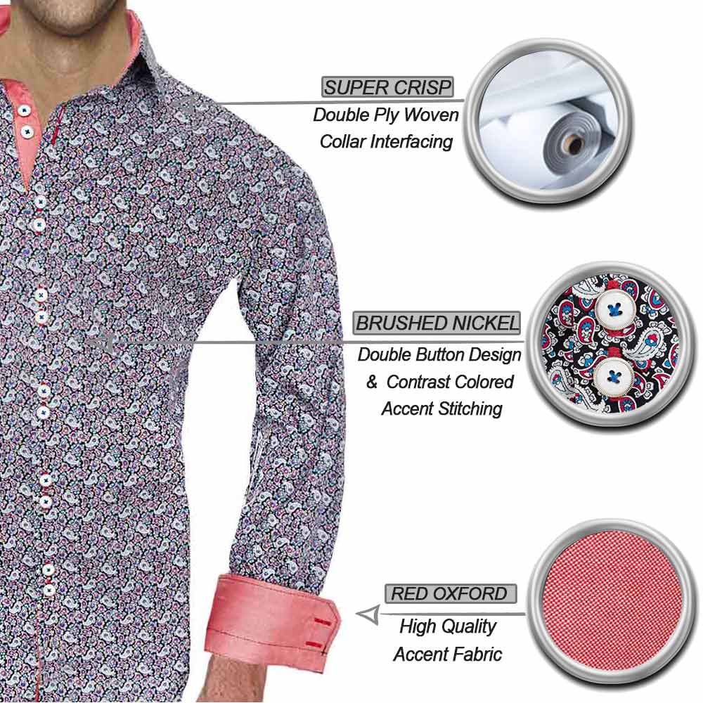 Bright Paisley Dress Shirts