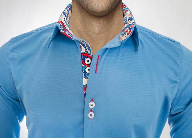 Blue Mens Dress Shirts Anton Alexander Designer Shirts