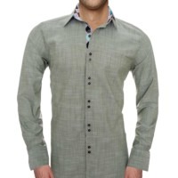 mens dress shirts olive green Hisdern Men's Short Sleeve Olive Green Casual Linen Shirts for Summer Beach 2XL