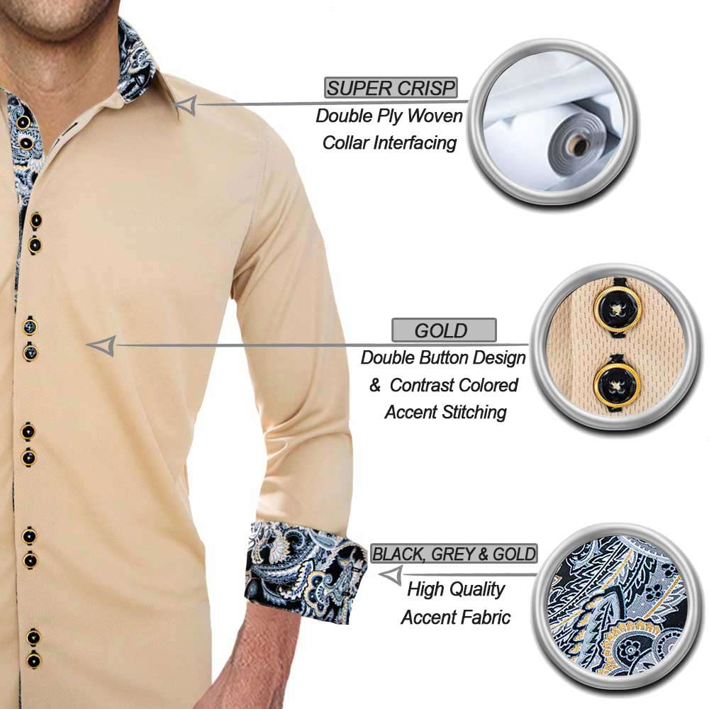 Tan-and-Black-Dress-Shirts