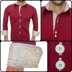 maroon-and-tan-dress-shirts