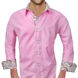 Pink Paisley Mens Shirts