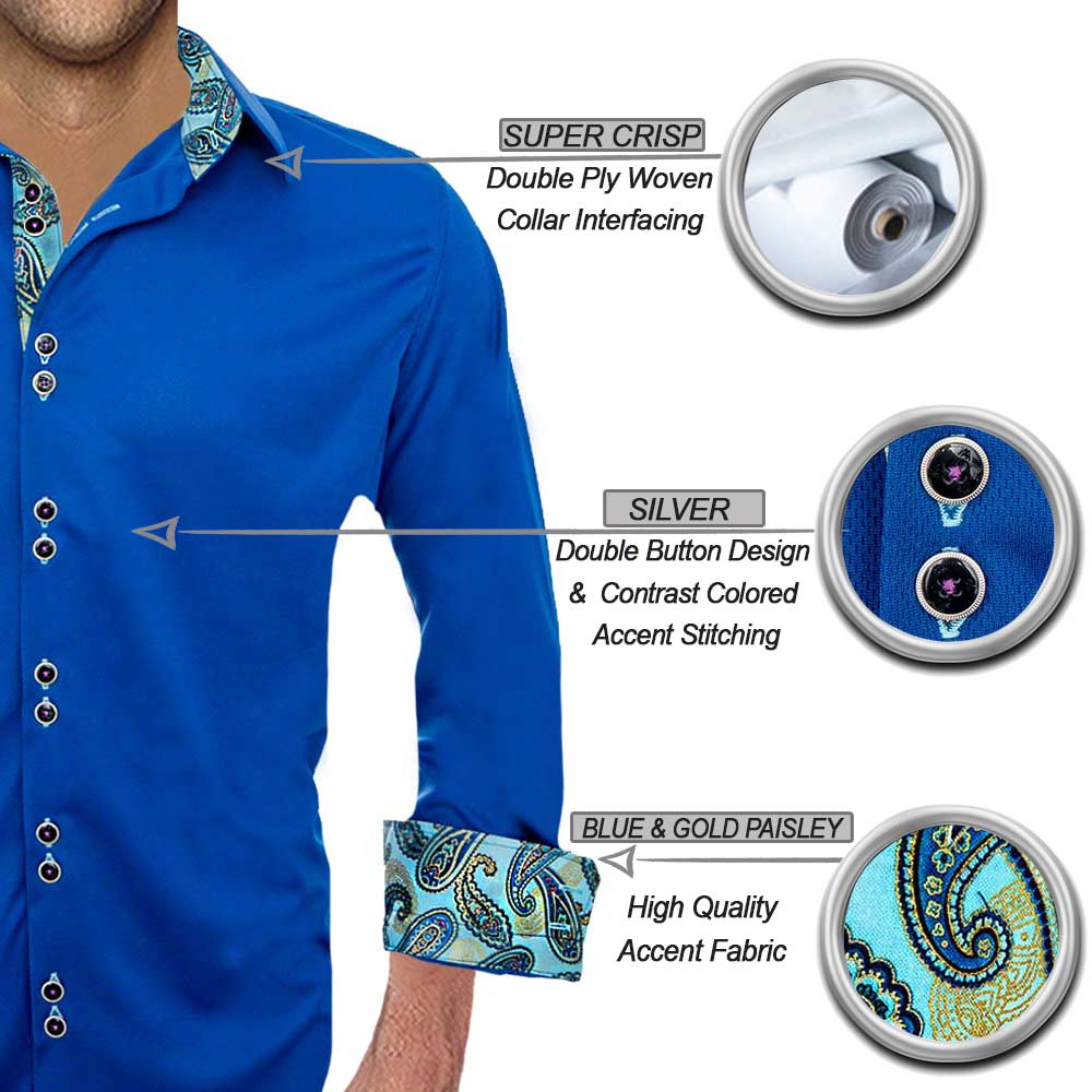 Modern Navy Blue Dress Shirts