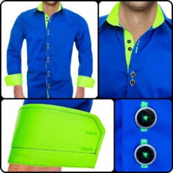 Navy Blue and Neon Green Shirts