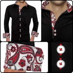 Black and Red Casual Shirts