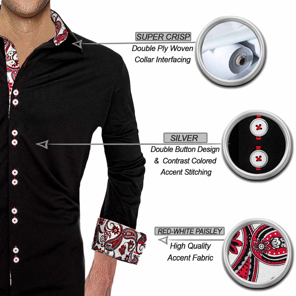Black and Red Casual Shirts
