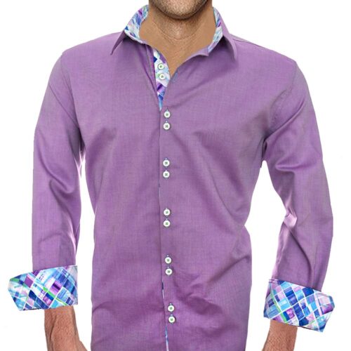Purple with Blue Dress Shirts