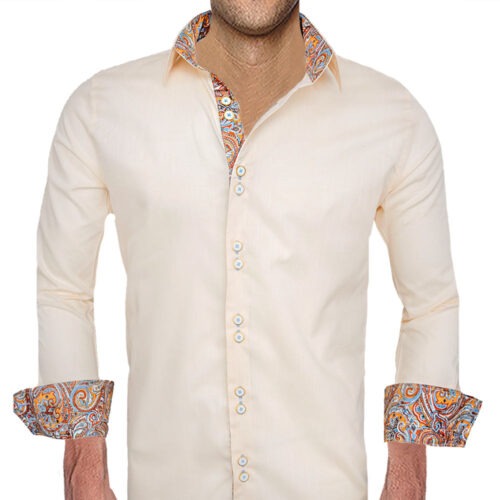 Tan Brown and Blue Dress Shirts