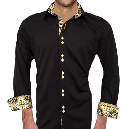 Black-and-Yellow-Dress-Shirts