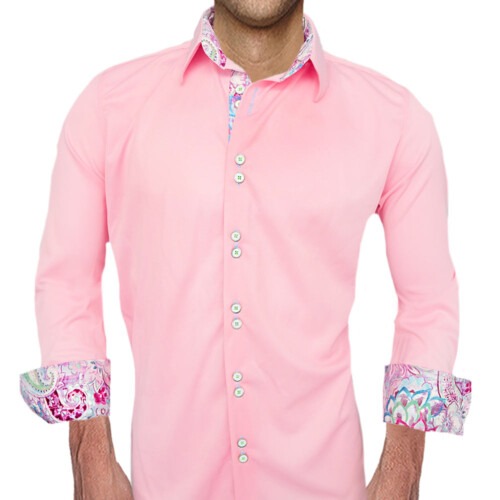 Pink Paisley Dress Shirts