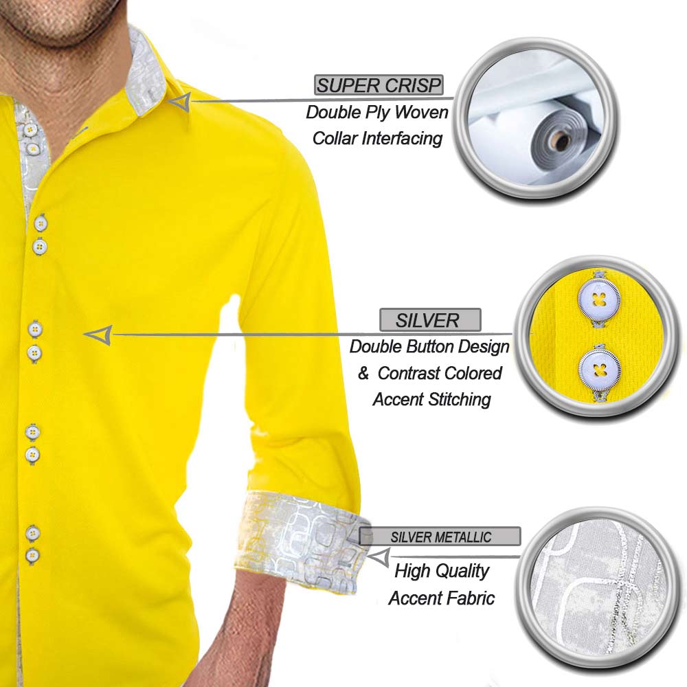 Bright Yellow Mens Shirts