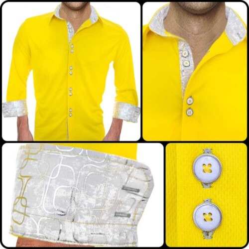 Bright Yellow Mens Shirts
