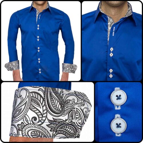 Mens Navy Blue Dress Shirts