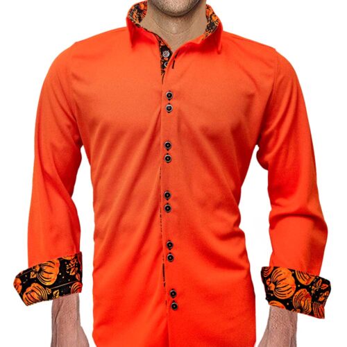 Orange and Black Mens Shirts