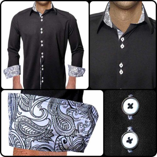 Black and white dress shirts