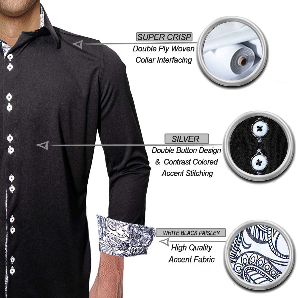Black with White Dress Shirts