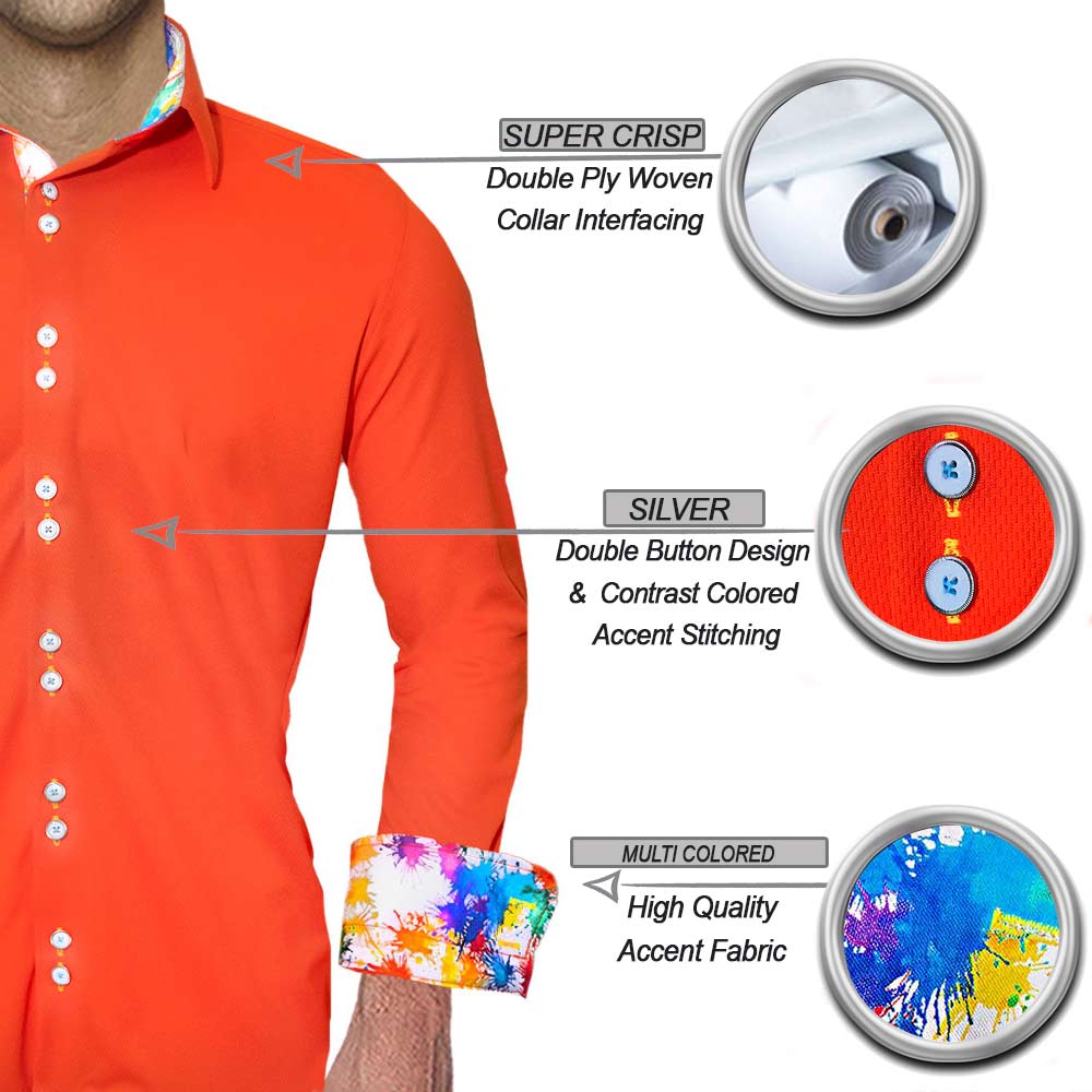 Bright Orange Dress Shirt