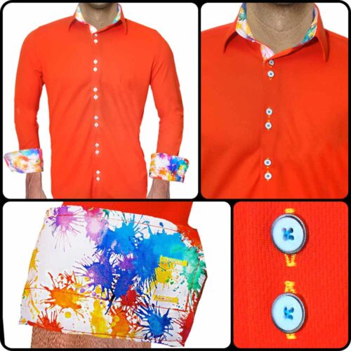 Bright Orange Dress Shirt
