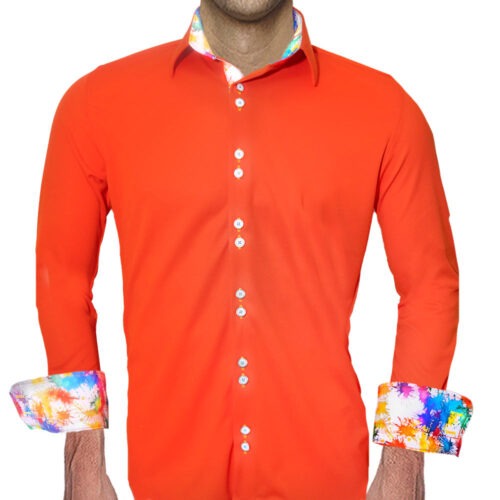 Bright Orange Dress Shirt